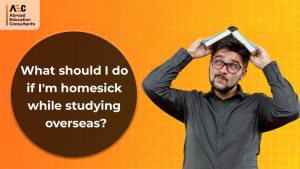 What should I do if I'm homesick while studying overseas