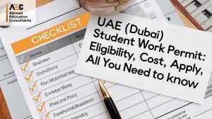 UAE Dubai student work permit Eligibility cost how to apply